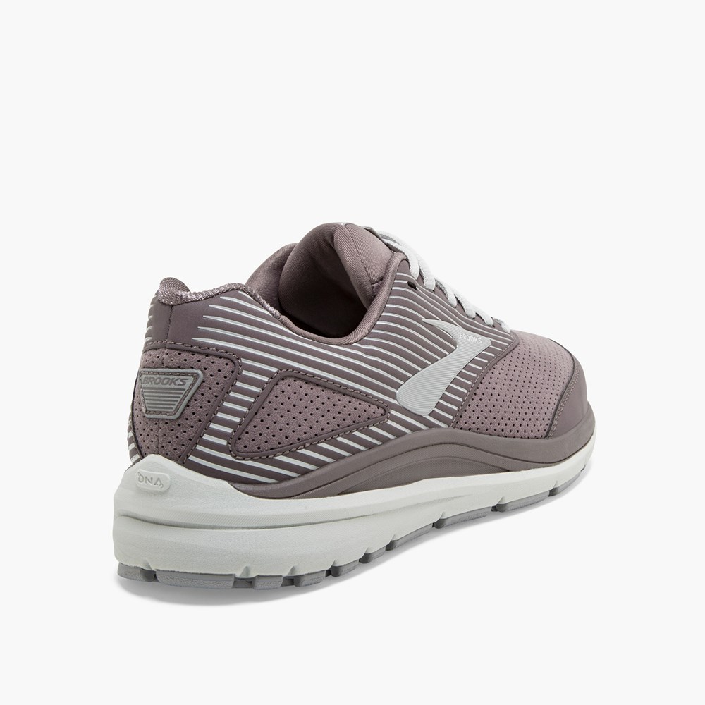 Chaussure Running Brooks Addiction Walker Suede Grise Foncé Femme | VXM-5728621